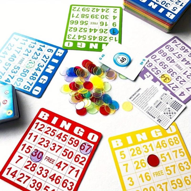 Kids Education Group - 50/100Pcs Non Repeating Bingo Cards Educational