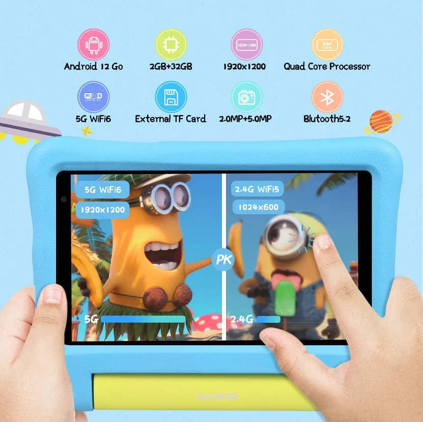 7 Inch 5G WiFi 6 Android12 A13 - Kids Education Software For Pc review and price