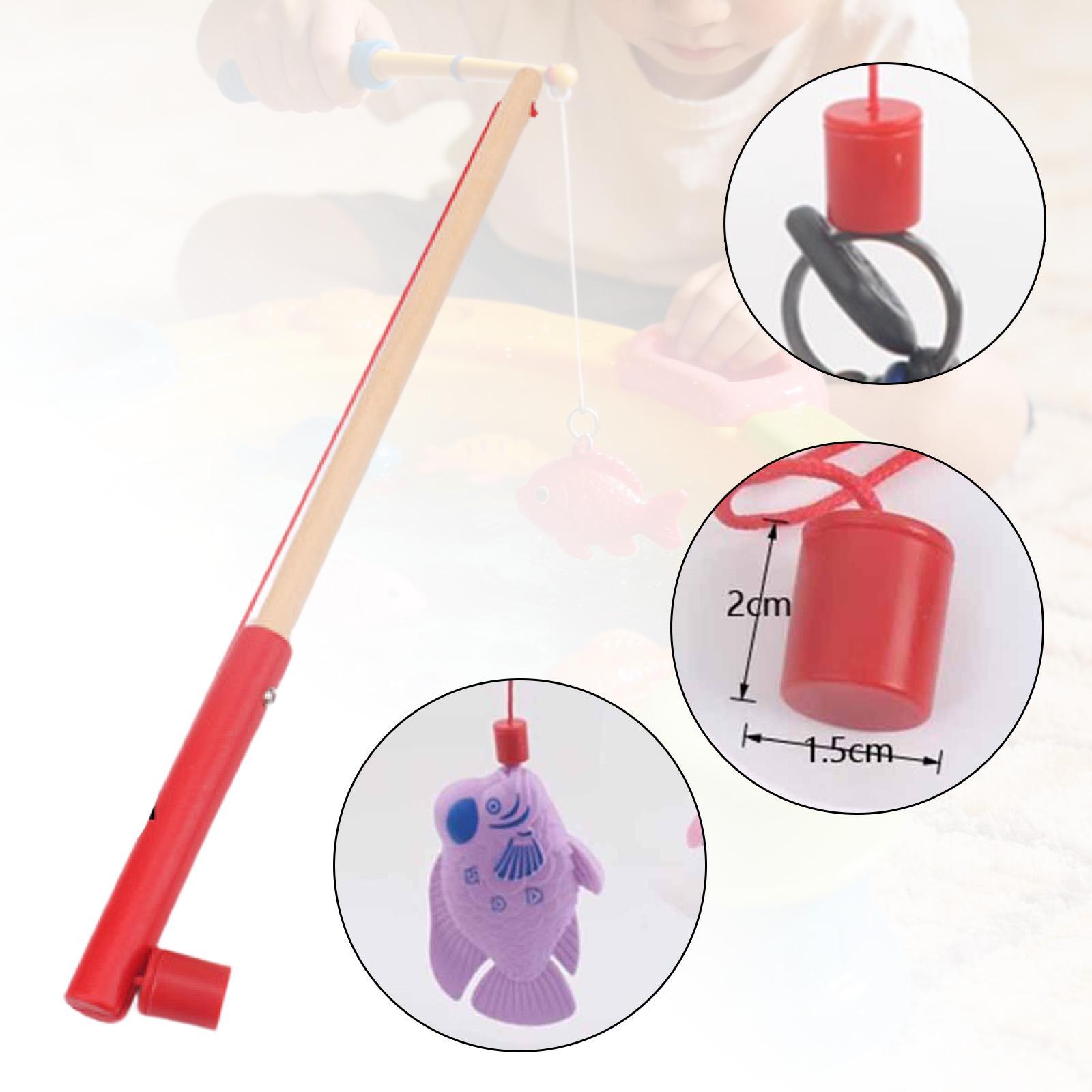 Kids Fishing Pole Toy Wooden F - Kids Education Group review and price