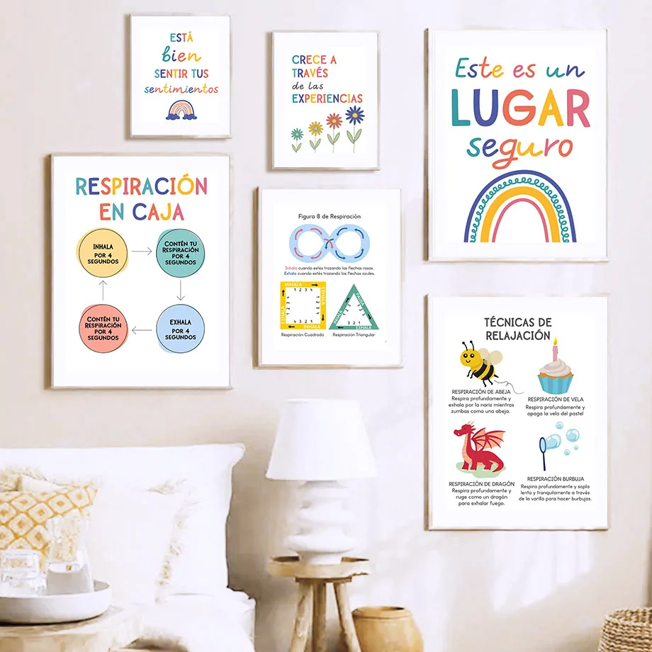 Spanish Education Motto Rainbo - Kids Educational Poster review and price