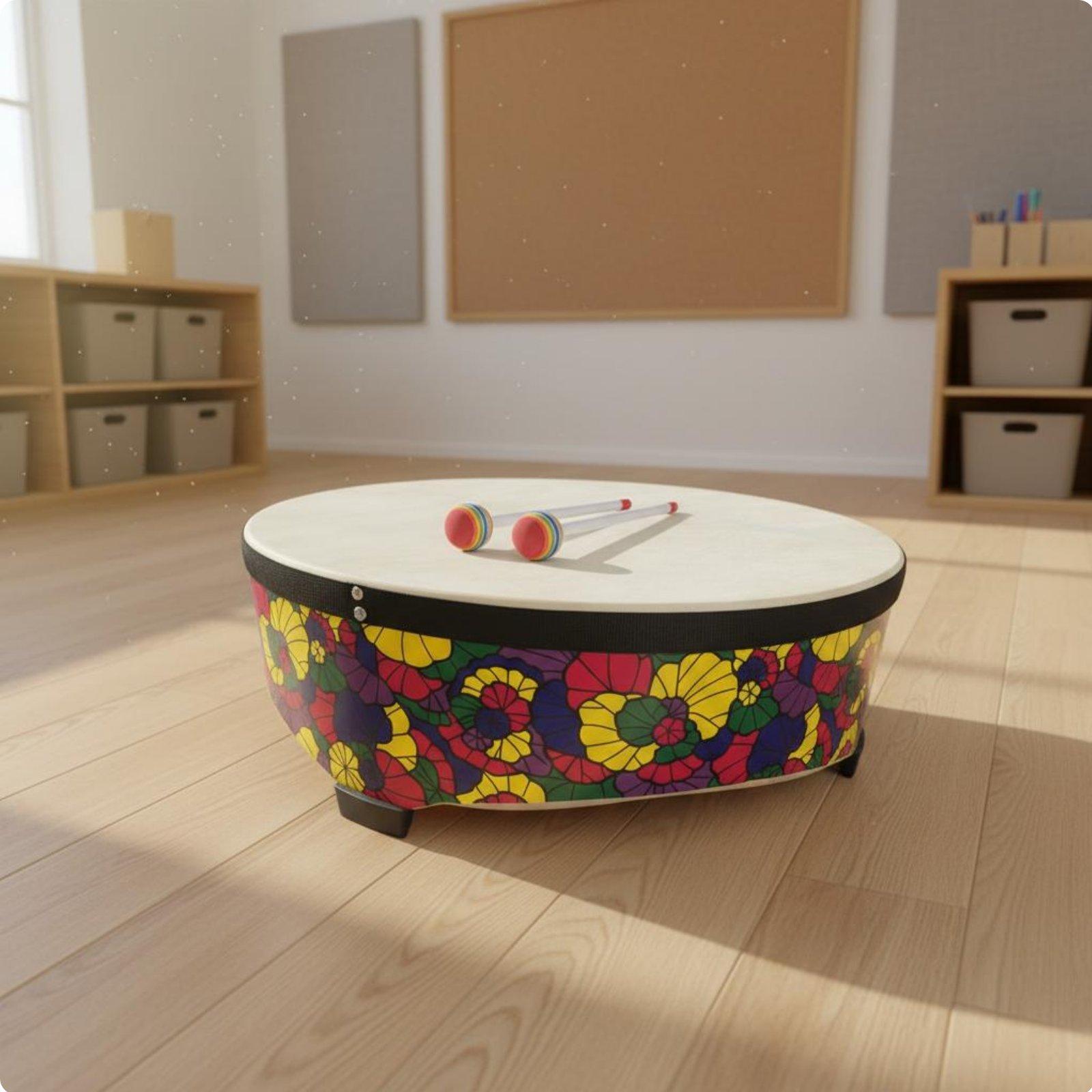 22 Inch Wooden Kids Floor Drum - Kids Education Group review and price