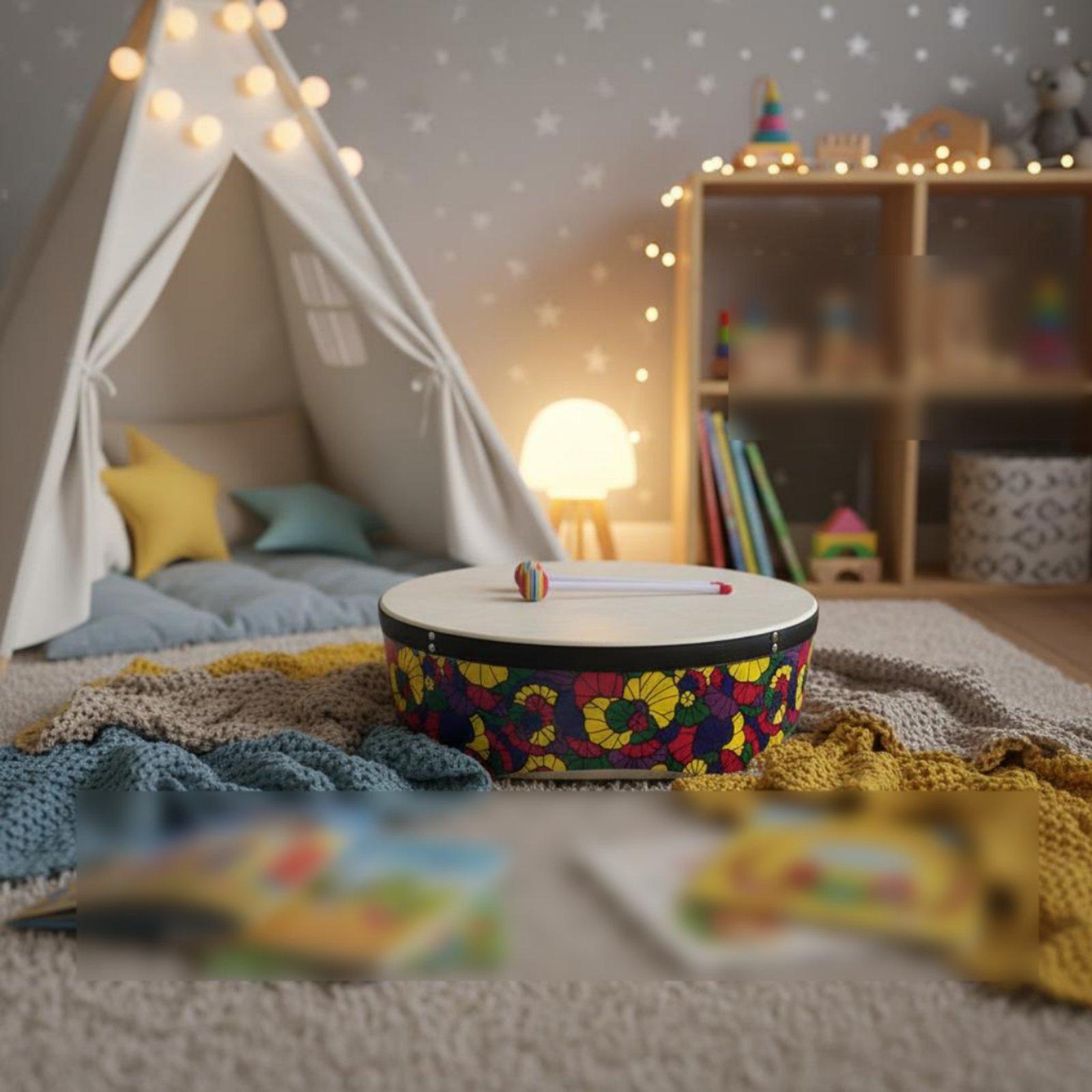 22 Inch Wooden Kids Floor Drum - Kids Education Group review and price