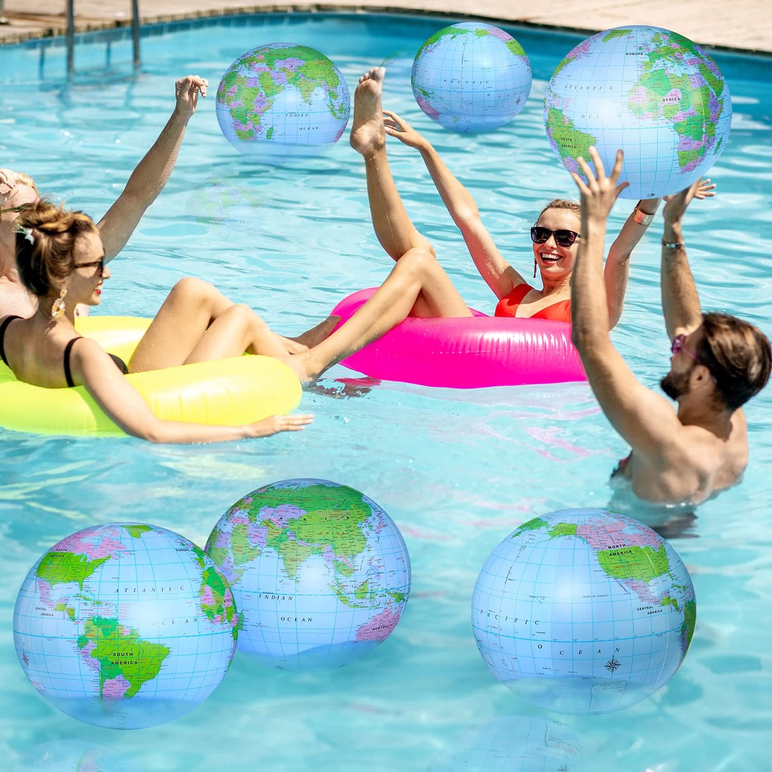 1/2/4 PCS Inflatable Globe Blo - Educational Globe For Kids review and price