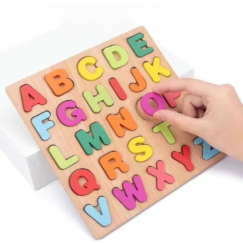 Wooden Alphabet Puzzle Board N - Kids Educational - Alphabet Numbers & More review and price