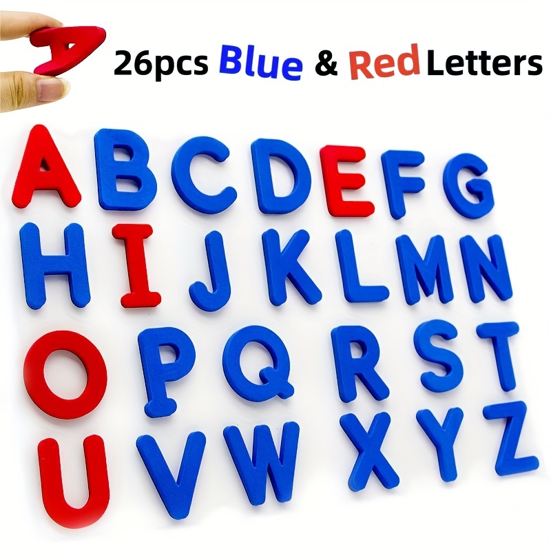 Red & Blue English Letter Magn - Kids Educational - Alphabet Numbers & More review and price