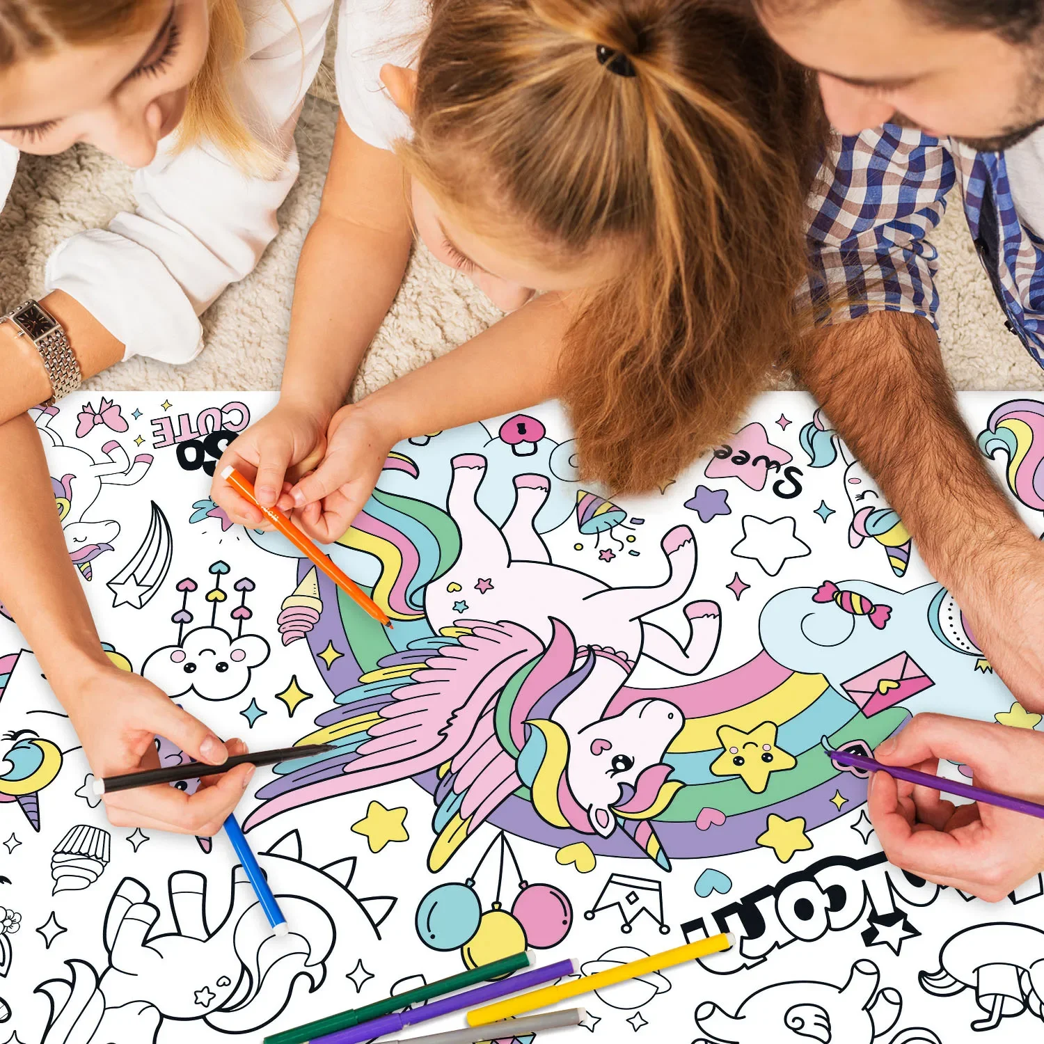 New Unicorn Coloring Books for - Kids Educational Poster review and price
