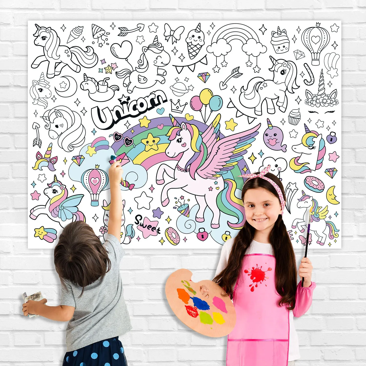 New Unicorn Coloring Books for - Kids Educational Poster review and price