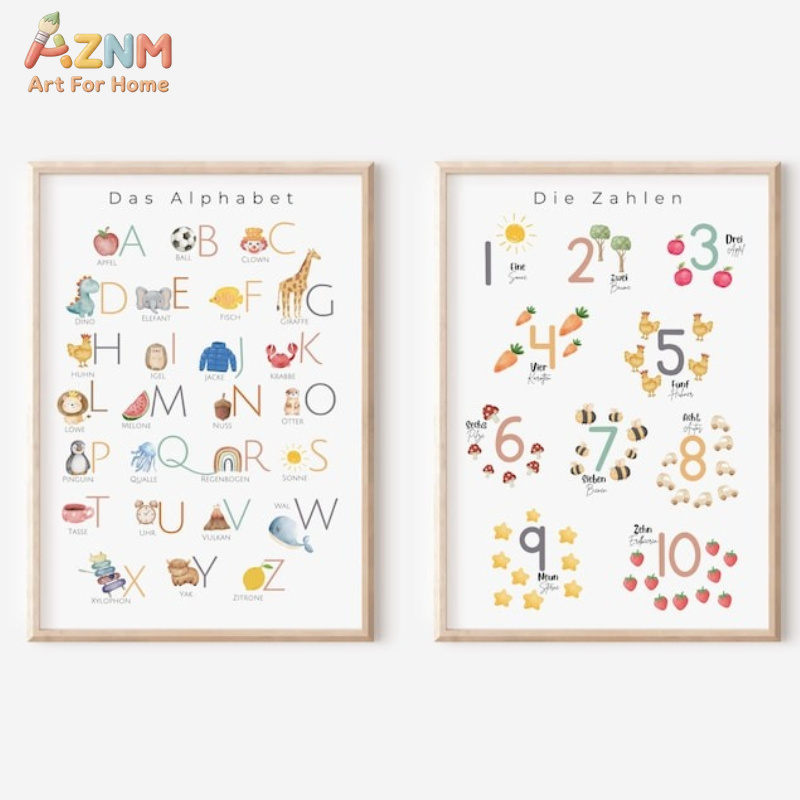 AZNM German Alphabet Numbers C - Kids Educational - Alphabet Numbers & More review and price