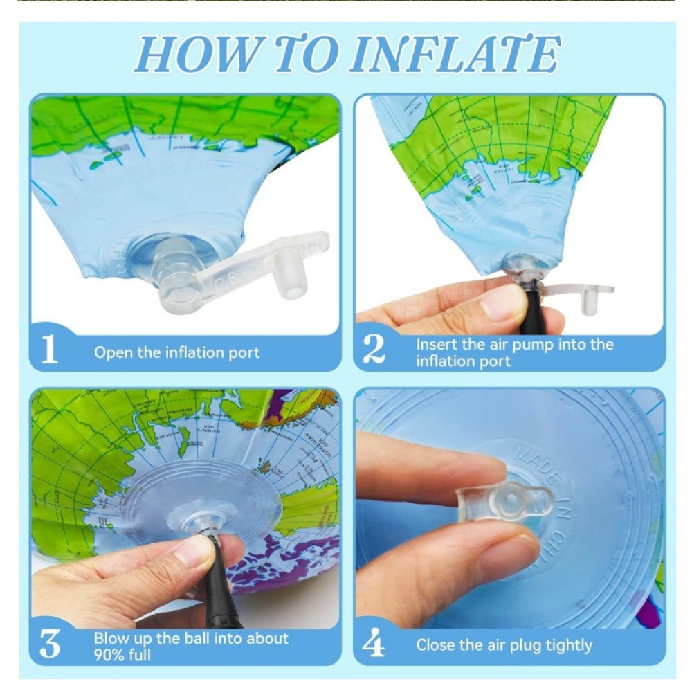 30cm Inflate Globe Beach Ball  - Educational Globe For Kids review and price