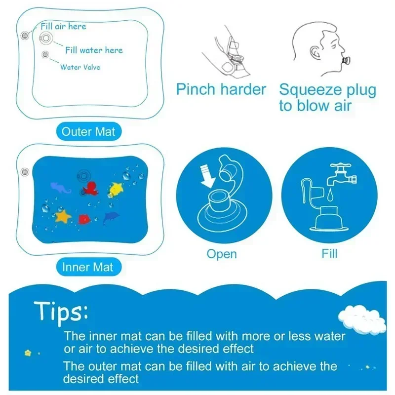 Baby Water Play Mat PVC Inflat - Kids Education Rug review and price